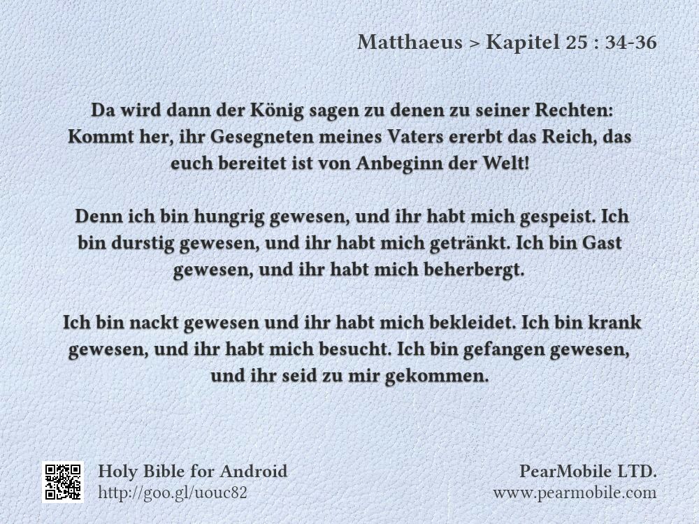 Matthaeus, Kapitel 25:34-36